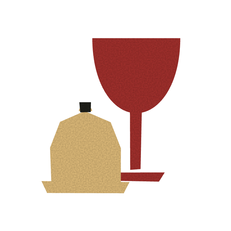 Bell and wine glass